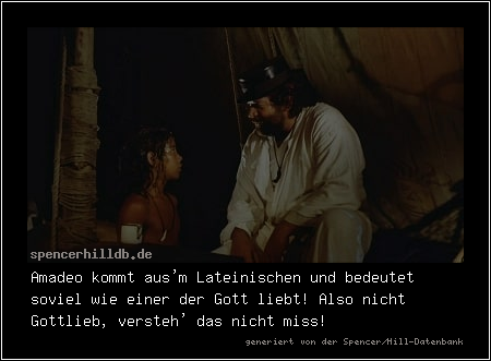 Amadeo kommt aus'm Lateinischen und bedeutet soviel wie einer der Gott liebt! Also nicht Gottlieb, versteh' das nicht miss!