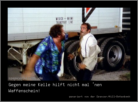 Gegen meine Kelle hilft nicht mal 'nen Waffenschein!