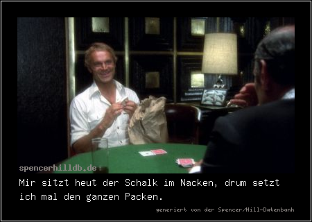 Mir sitzt heut der Schalk im Nacken, drum setzt ich mal den ganzen Packen.