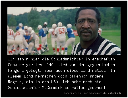 Wir seh'n hier die Schiedsrichter in ersthaften Schwierigkeiten! 