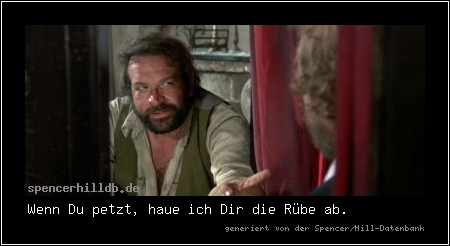 Wenn Du petzt, haue ich Dir die Rübe ab.