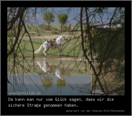 Da kann man nur vom Glück sagen, dass wir die sichere Straße genommen haben.